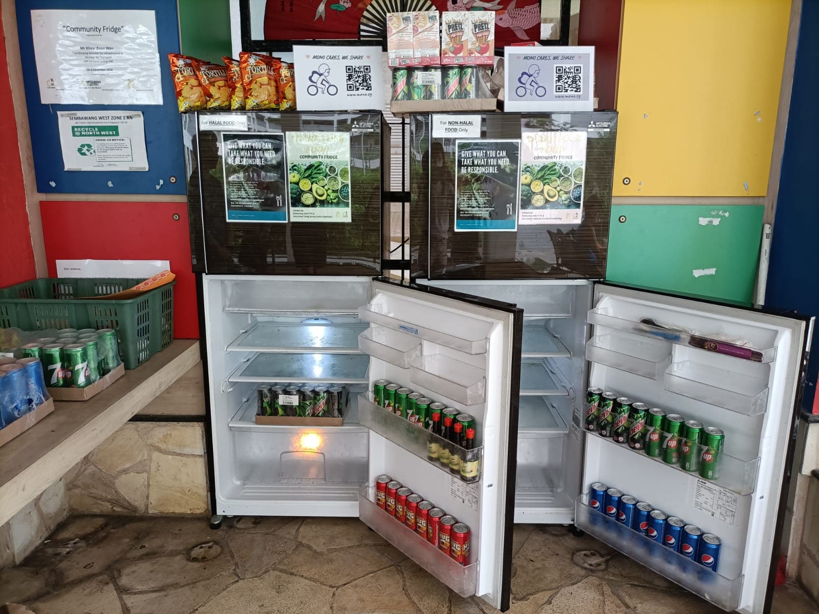 Community fridge at Woodlands