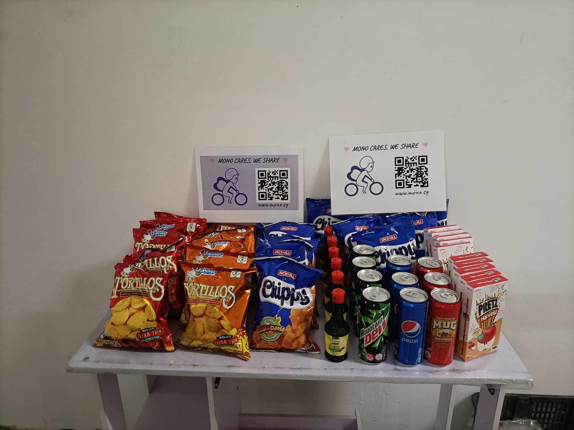 Food prepared for a community fridge
